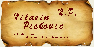 Milašin Pisković vizit kartica